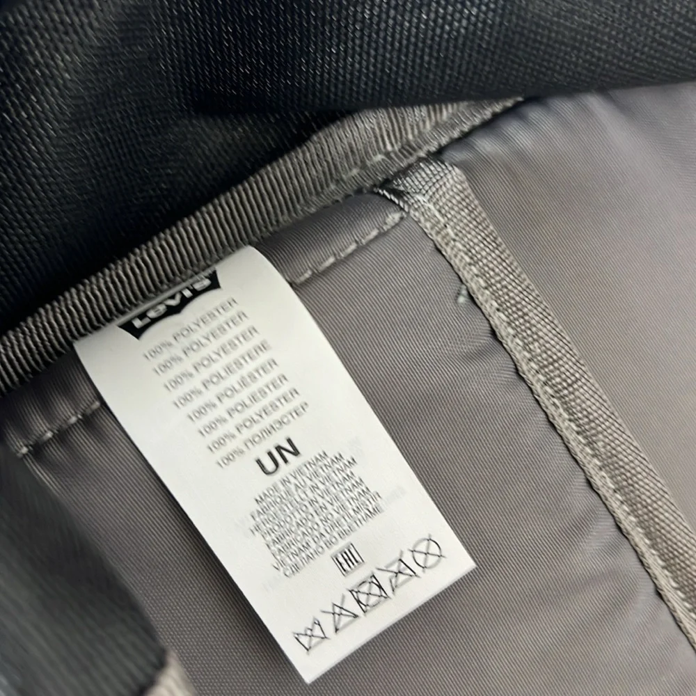 Levi's Nylon Backpack Black Interior Laptop Sleeve School NWT